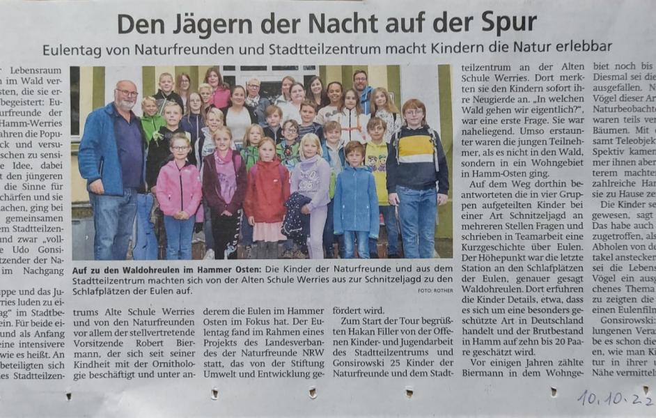 Zeitungsartikel vom 10.10.2022 WA Hamm